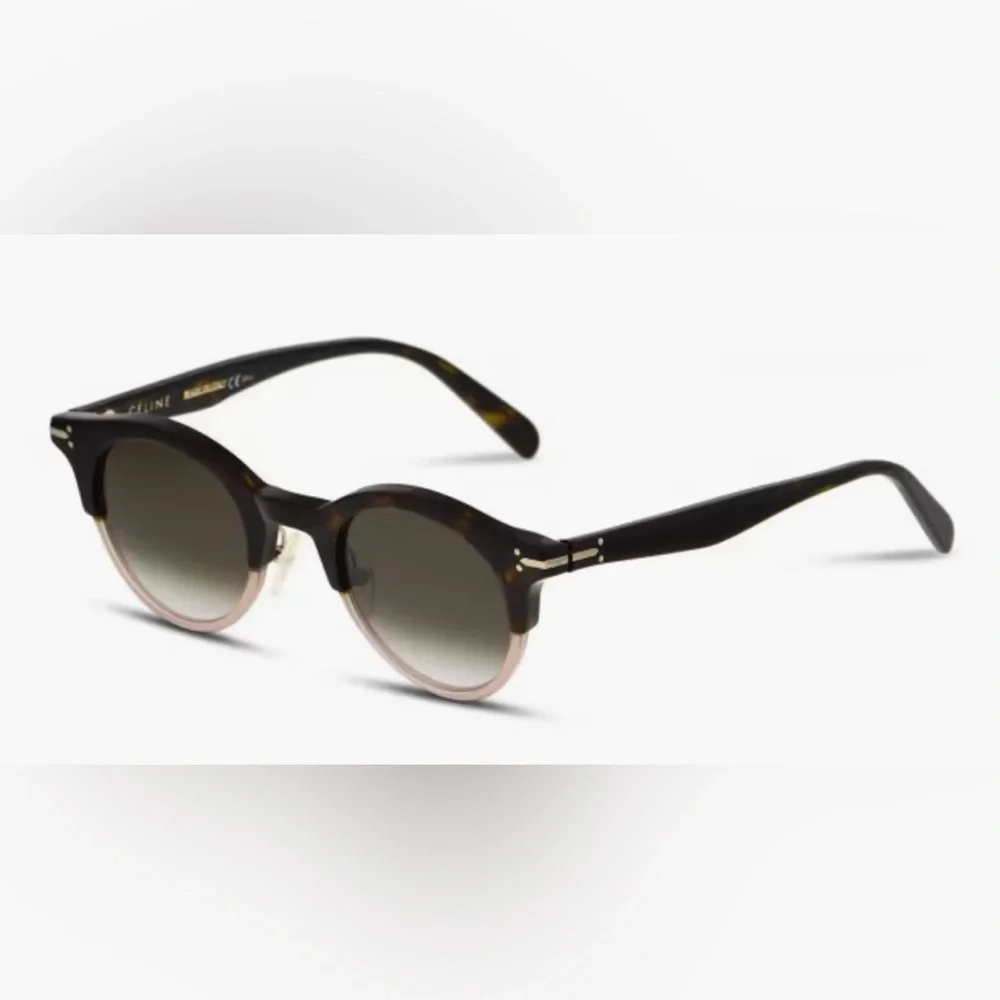 Celine clear tortoise and brown black Sunglasses